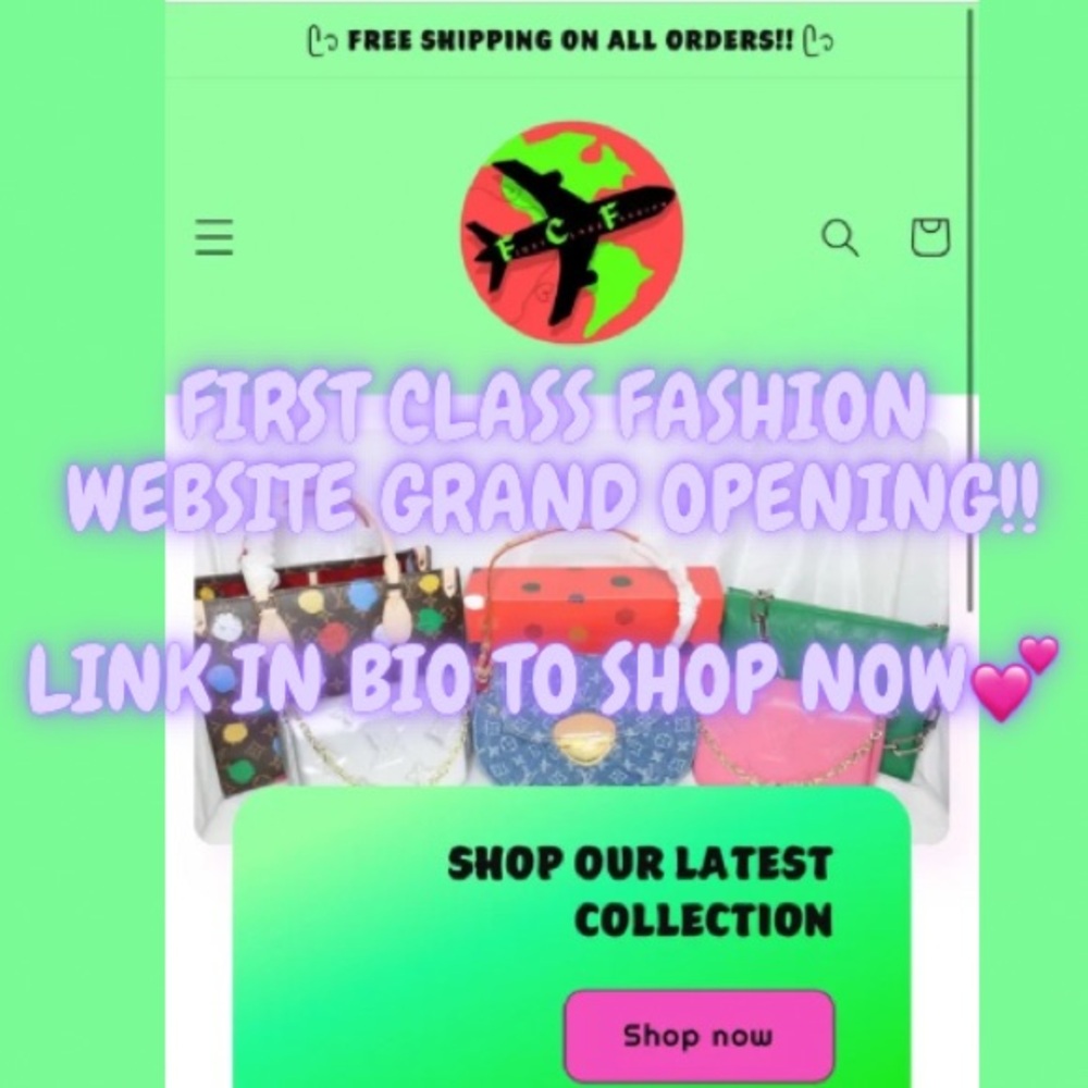 FIRST CLASS FASHION WEBSITE GRAND OPENING 💗